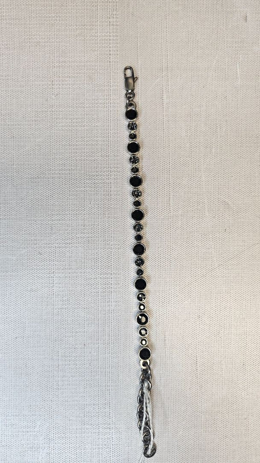 Dyrberg/Kern Black Jewel Tennis Bracelet 20cm