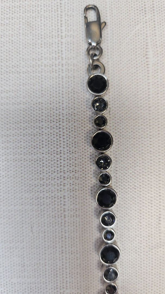Dyrberg/Kern Black Jewel Tennis Bracelet 20cm