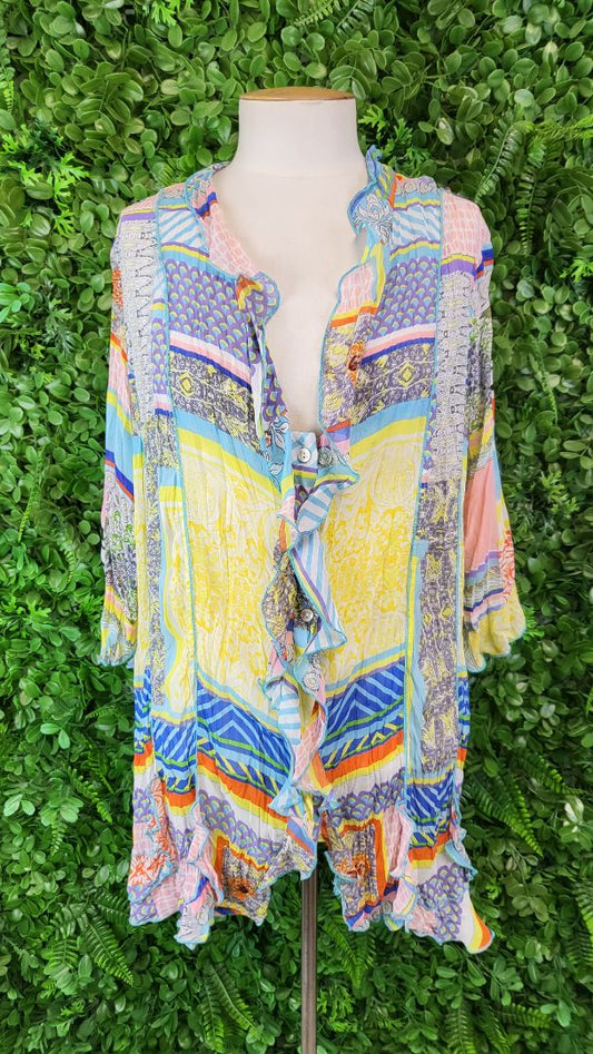 Clarity Multi Patterned Frill Top (20)