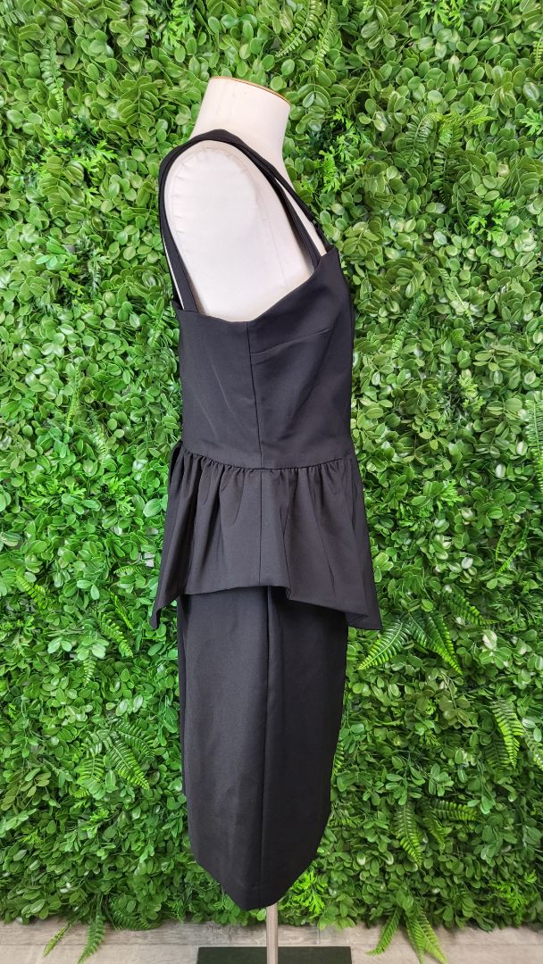 Oxford Black Strappy Dress BNWT (12-14)