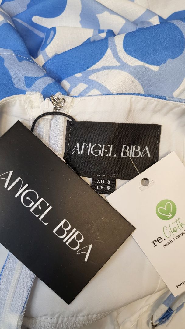 Angel Biba Blue Tiered Layered Dress BNWT (8)