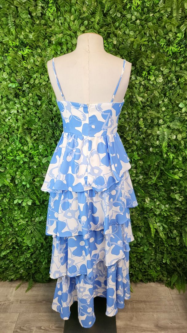 Angel Biba Blue Tiered Layered Dress BNWT (8)