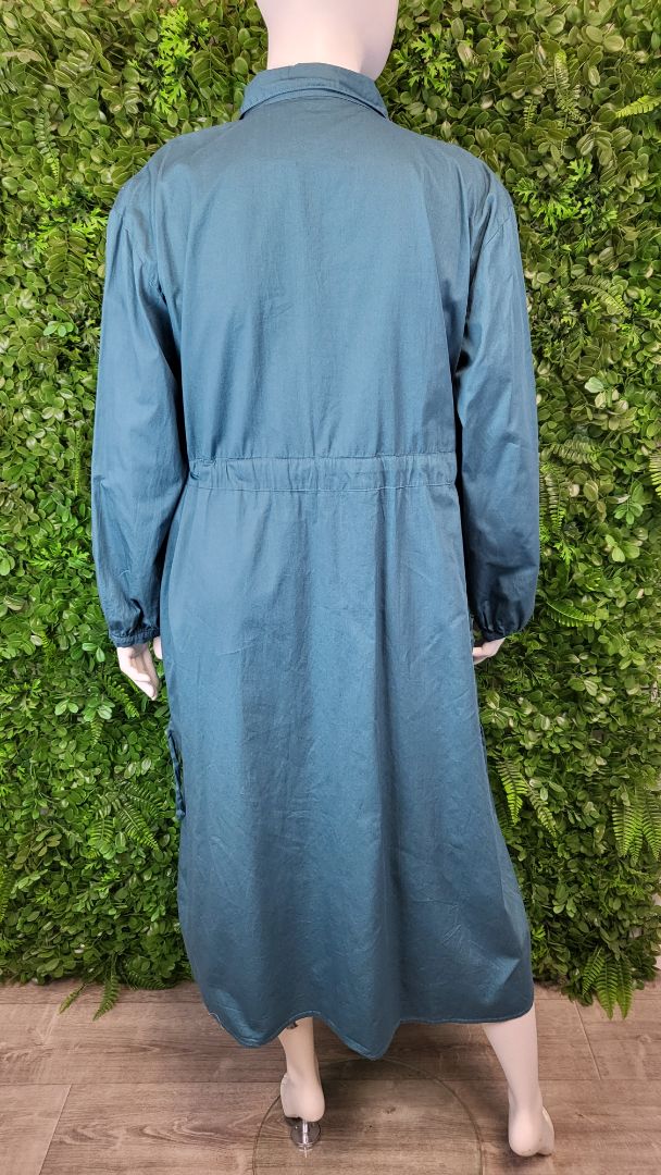 Ruby + Rain Teal Tie Waist Dress (20-22)