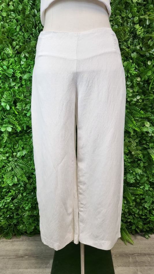 Obi White Linen Blend Pant (8-10)