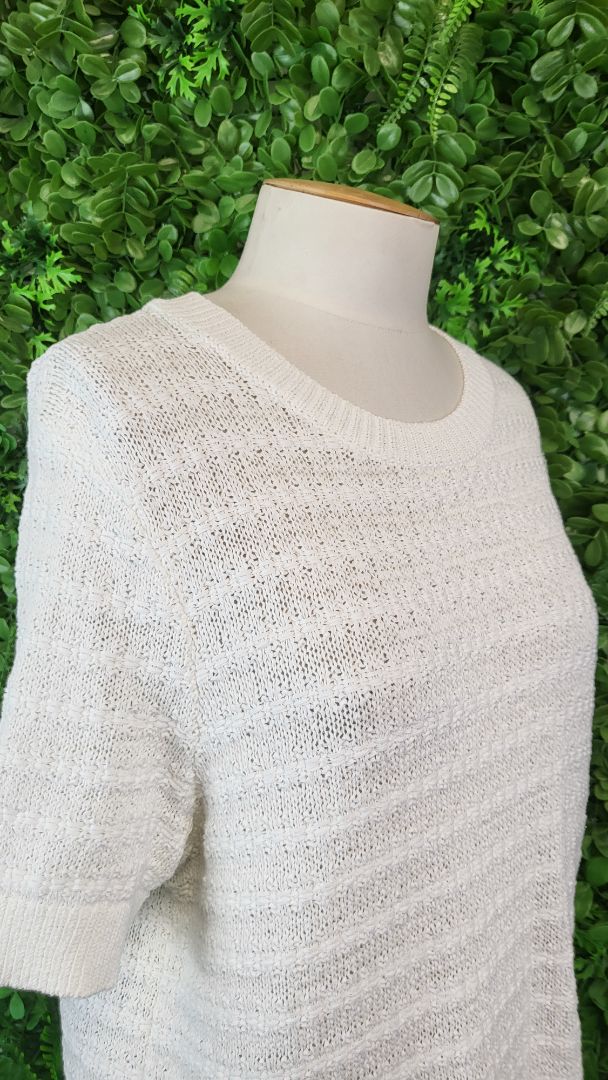 Sportscraft Cream Linen Blend Knit Tee (14)