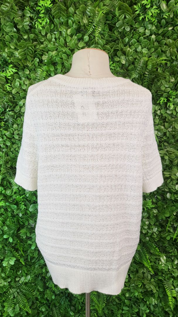 Sportscraft Cream Linen Blend Knit Tee (14)