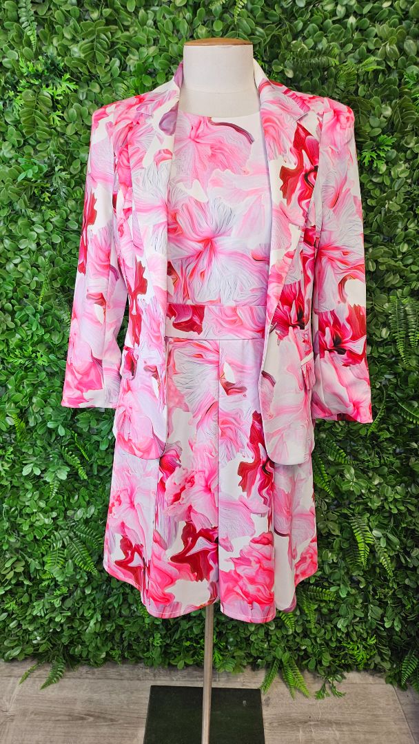 Honey & Beau Floral Fitted Blazer (8-10)