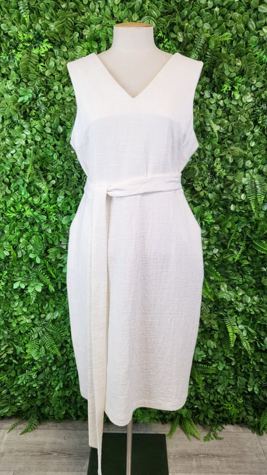 Lordship Linen Cream Shift Dress BNWT (16)