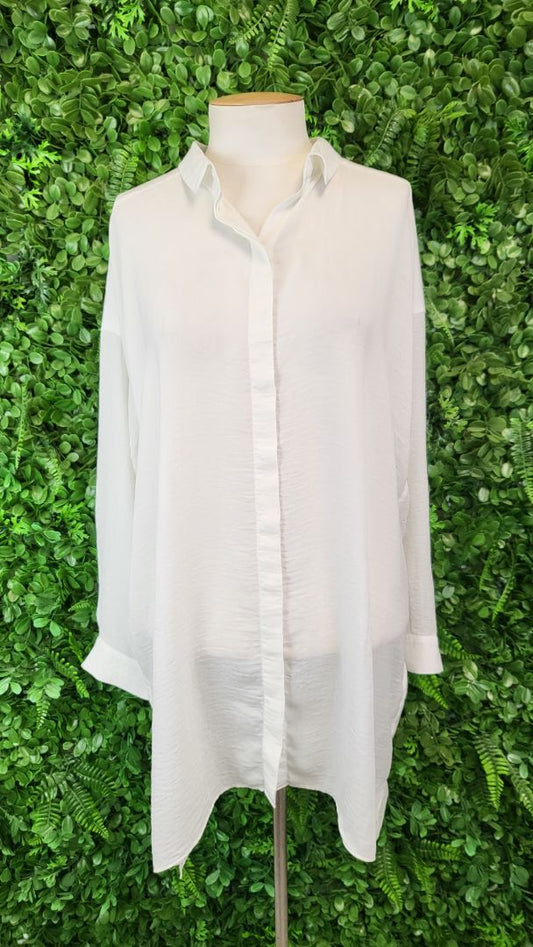 COS Ivory Oversized Blouse (14-16)