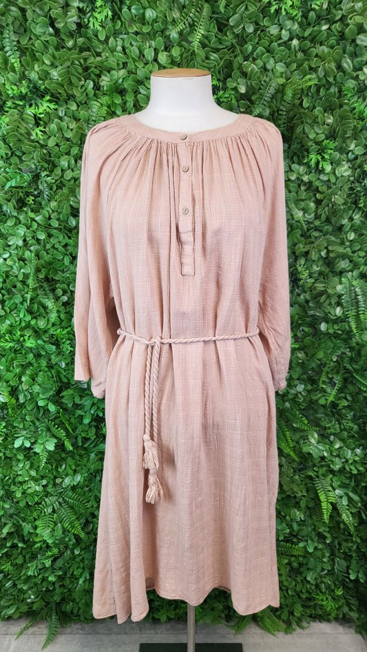 Redcurrent Blush Robe Belt Dress (14-16)