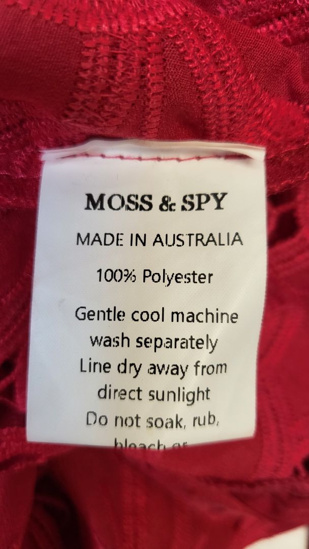 Moss & Spy Crimson Lace Dress (12)