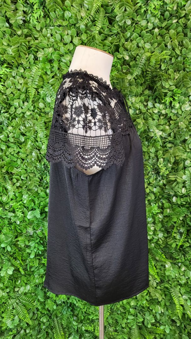Jane Janes Black Lace Yoke Top (12)