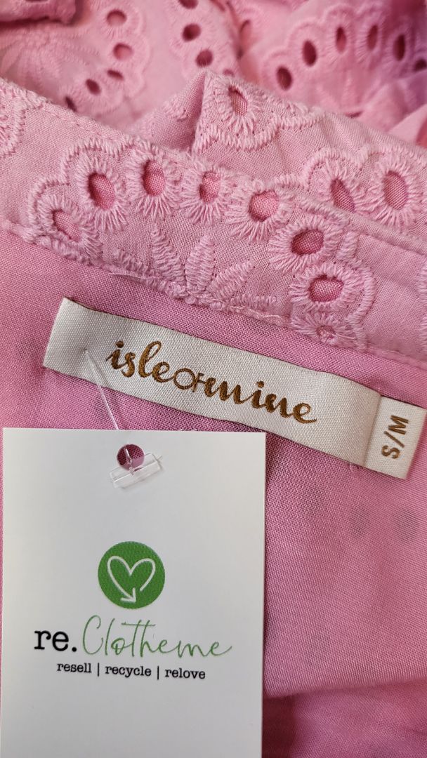 Isle Of Mine Pink Broderie Dress (10-12)
