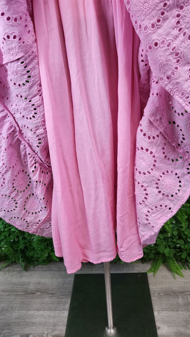 Isle Of Mine Pink Broderie Dress (10-12)