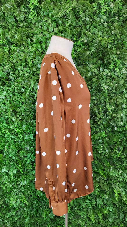 Witchery Brown Polka Top (14)