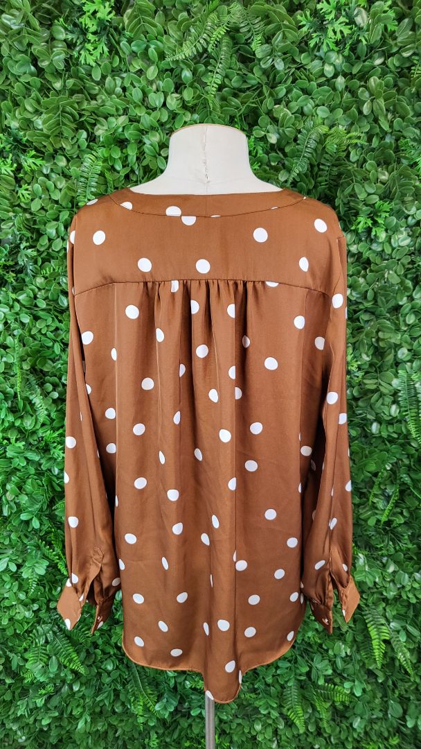 Witchery Brown Polka Top (14)
