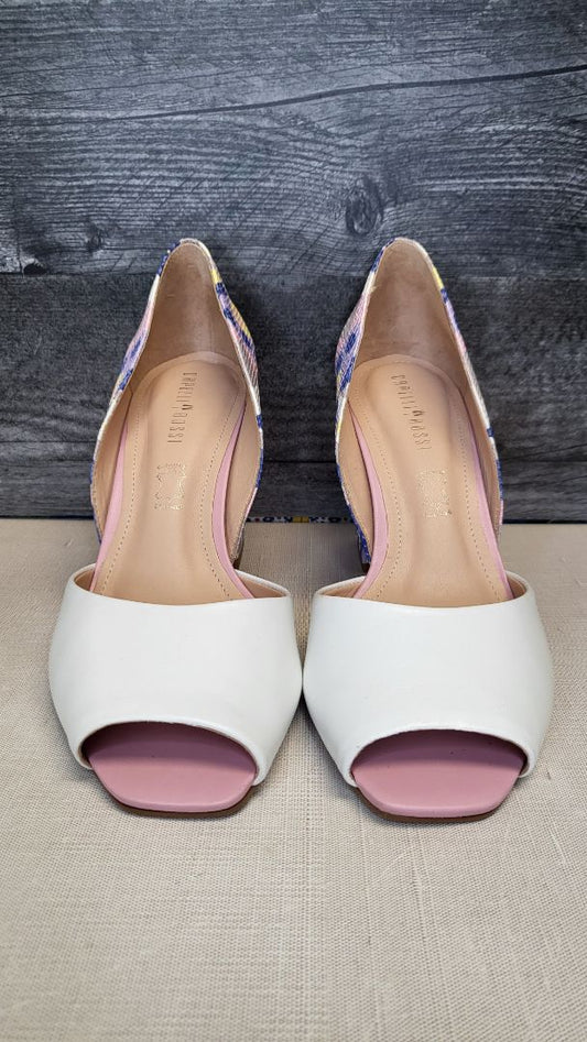 Capelli Rossi White Pee Toe Heel (38)