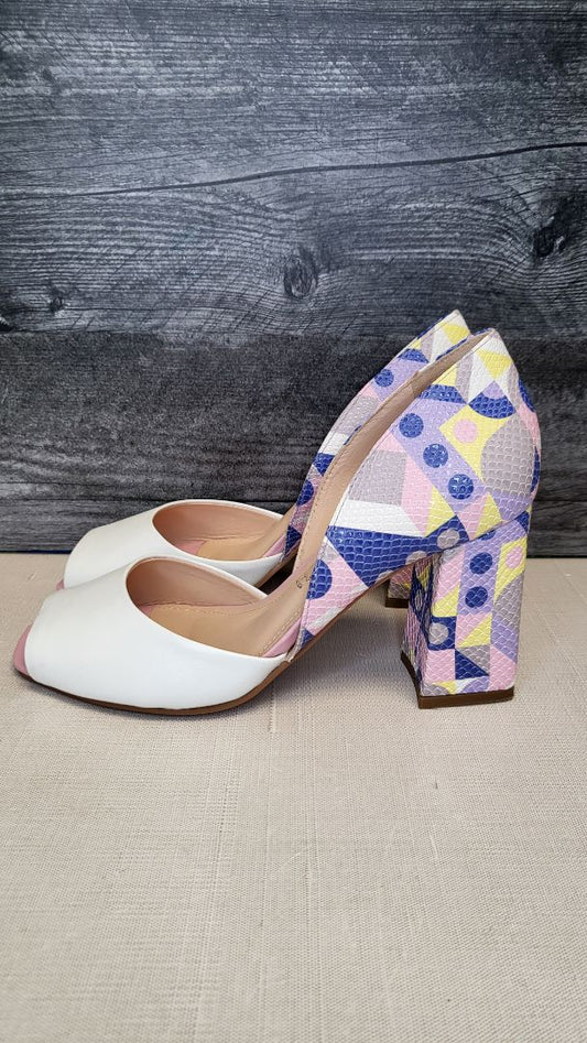 Capelli Rossi White Pee Toe Heel (38)