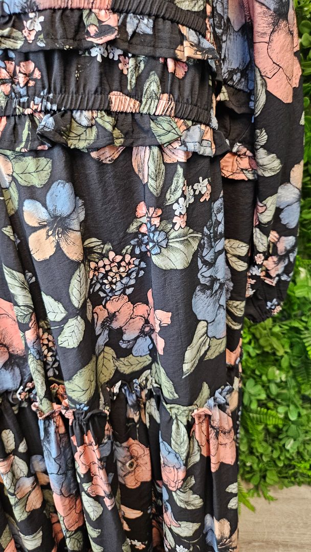 Coco&Belle Floral Ruffle Tier Dress (20-22)