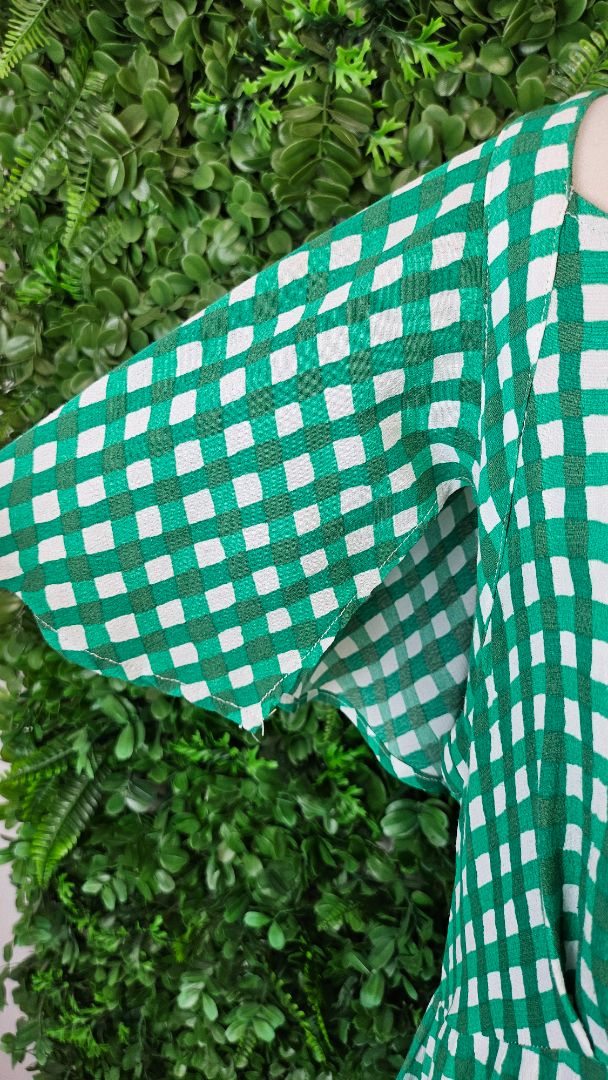 Lemon Tree Green Check Dress (14)