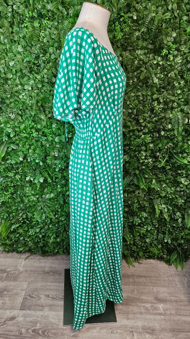 Lemon Tree Green Check Dress (14)