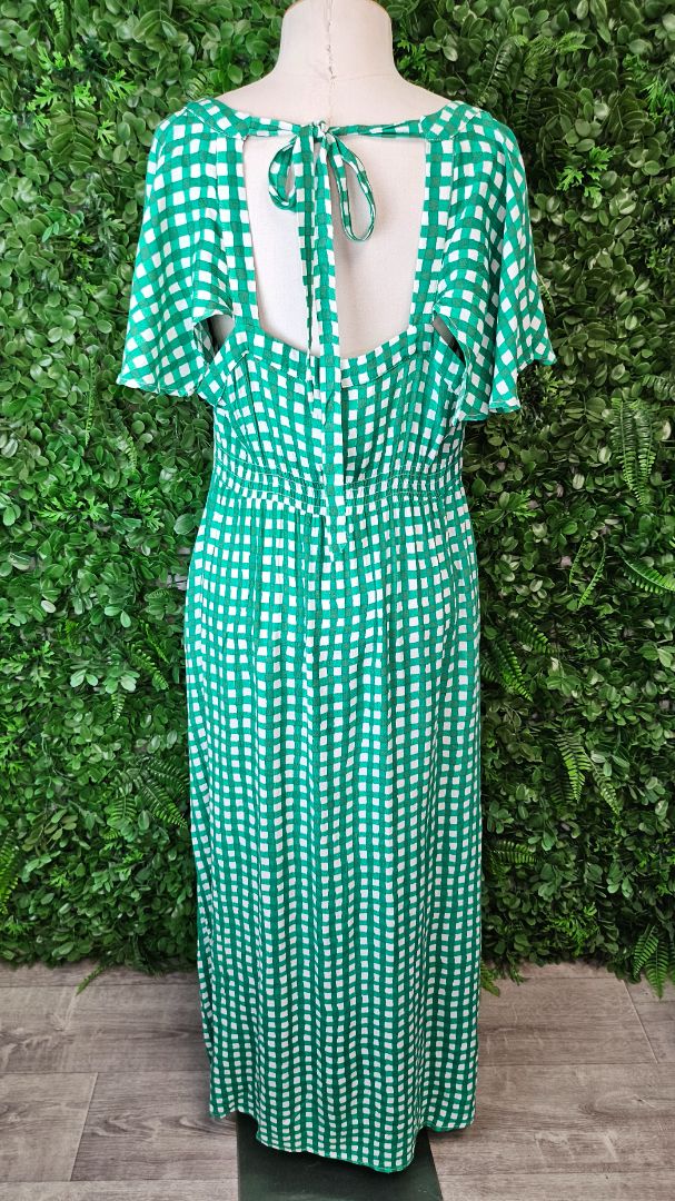 Lemon Tree Green Check Dress (14)