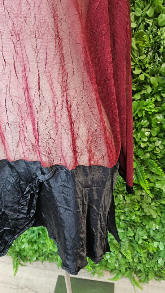 Merlot Mesh Layering Top (20)