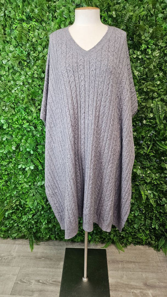 Eb & Ive Grey Poncho BNWT (OSFM)