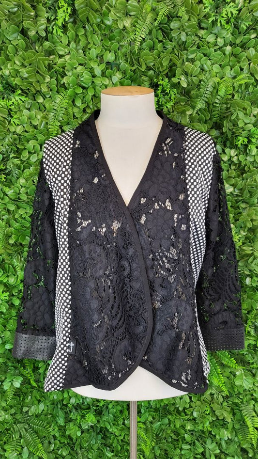 Jellicoe Black/White Lace Insert Jacket (14)