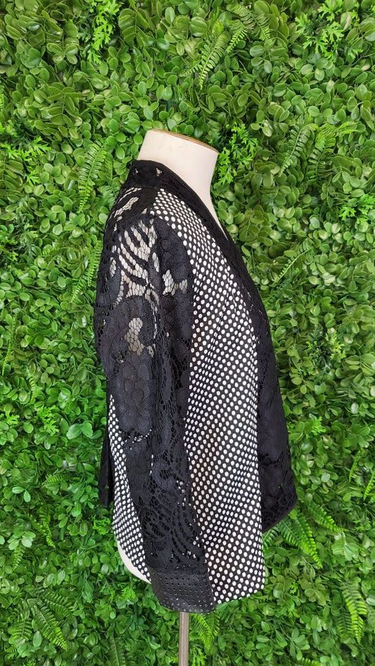 Jellicoe Black/White Lace Insert Jacket (14)