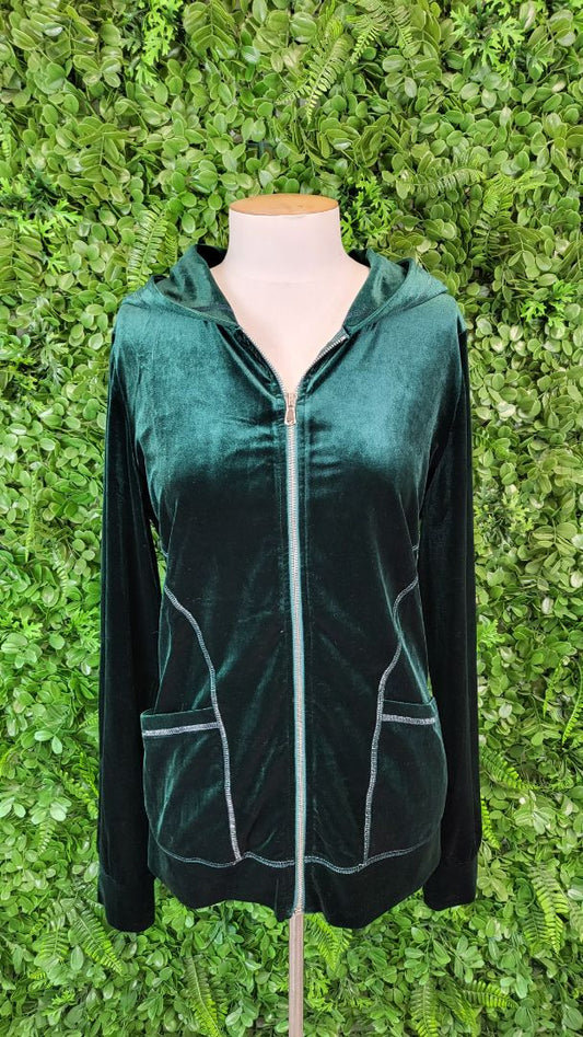 Trelise Cooper Emerald Velvet Logo Hoodie (14)