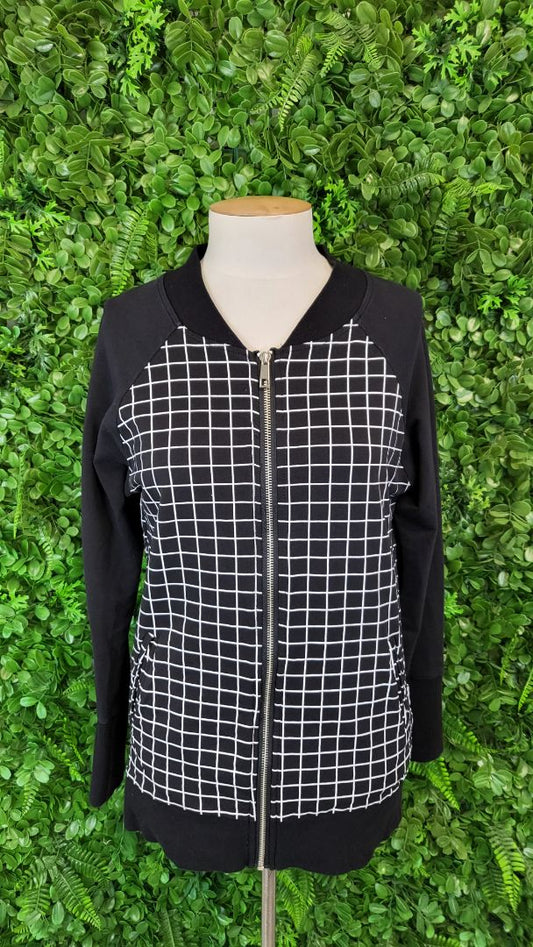 Home Lee Black/White Zip Up Sweat (6-10)