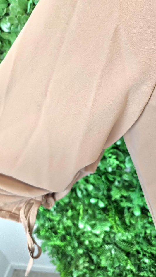 Koralline Caramel Stripe Neck Top (16)