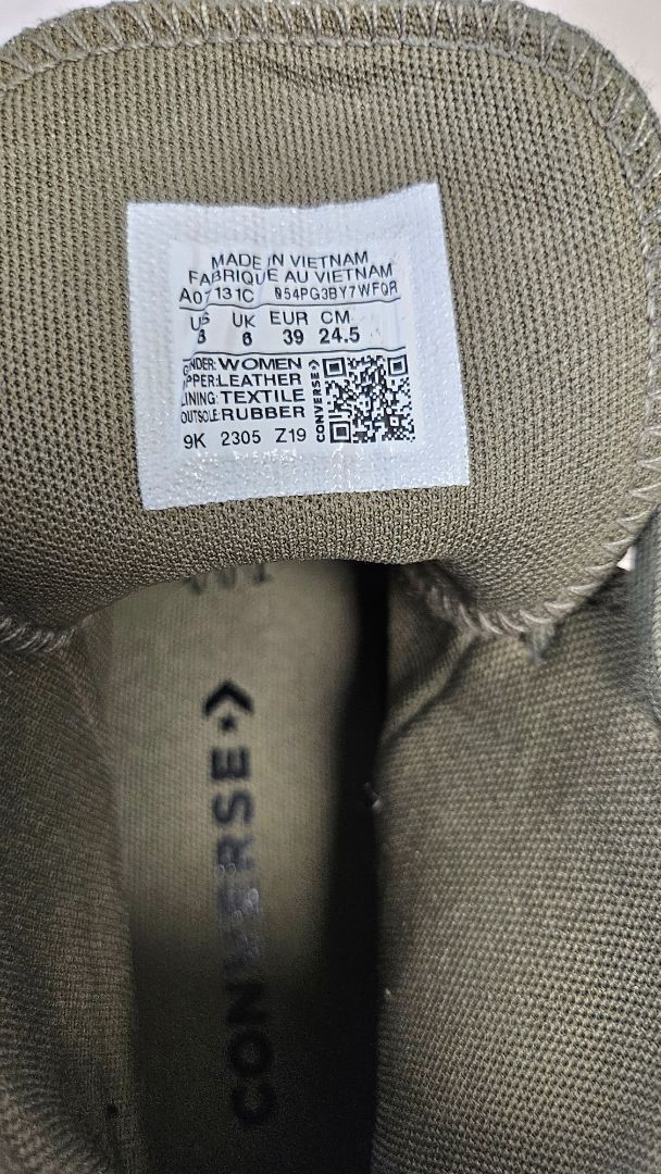 Converse Olive Hi Top Sneaker (39)