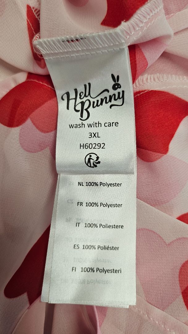 Hell Bunny Pink Aphrodite Blouse NEW (20)