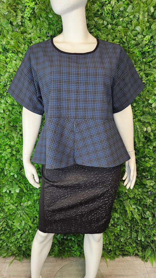 Code Blue/Black Gingham Top (20)