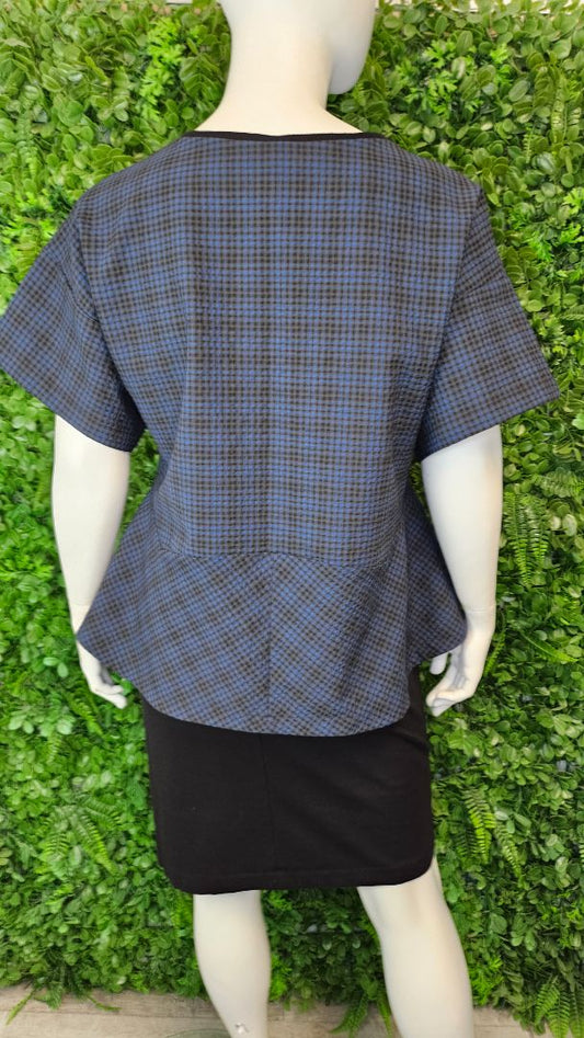 Code Blue/Black Gingham Top (20)