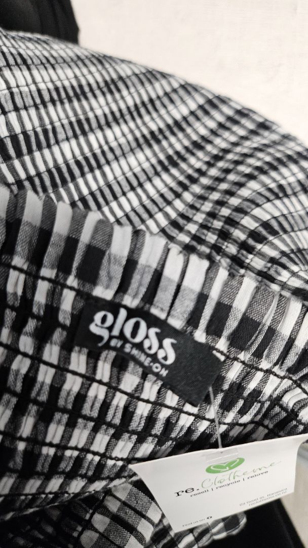 Gloss B/W Gingham Skirt (20)