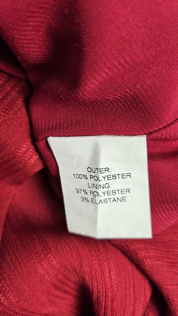 Stella Royal Burgundy Frill Front Dress (22)