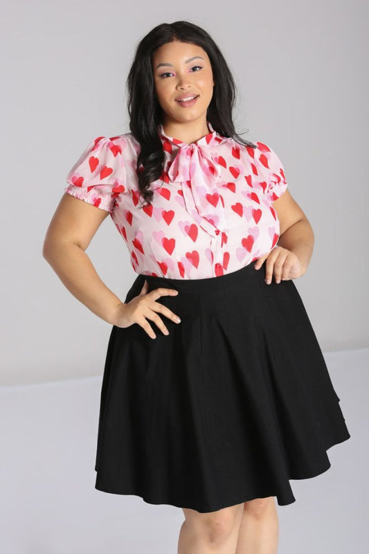 Hell Bunny Pink Aphrodite Blouse NEW (20)