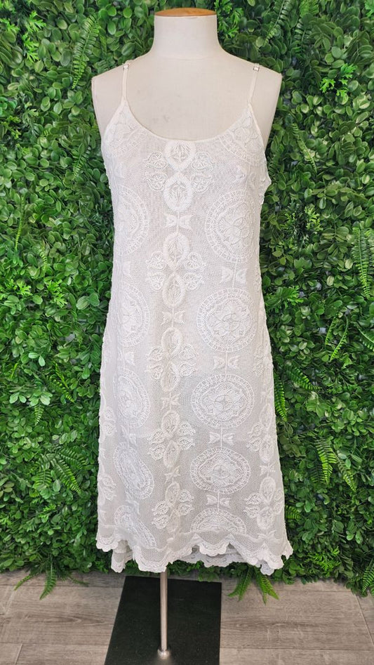Joey White Beaded Dress BNWT (12)