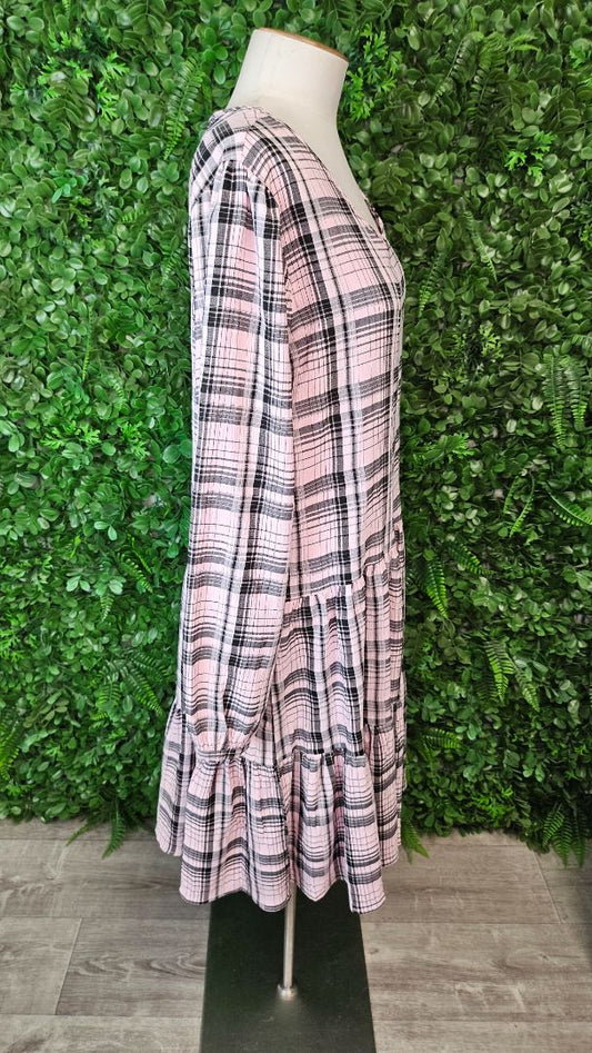 Threadz Check Drop Hem Dress (12)