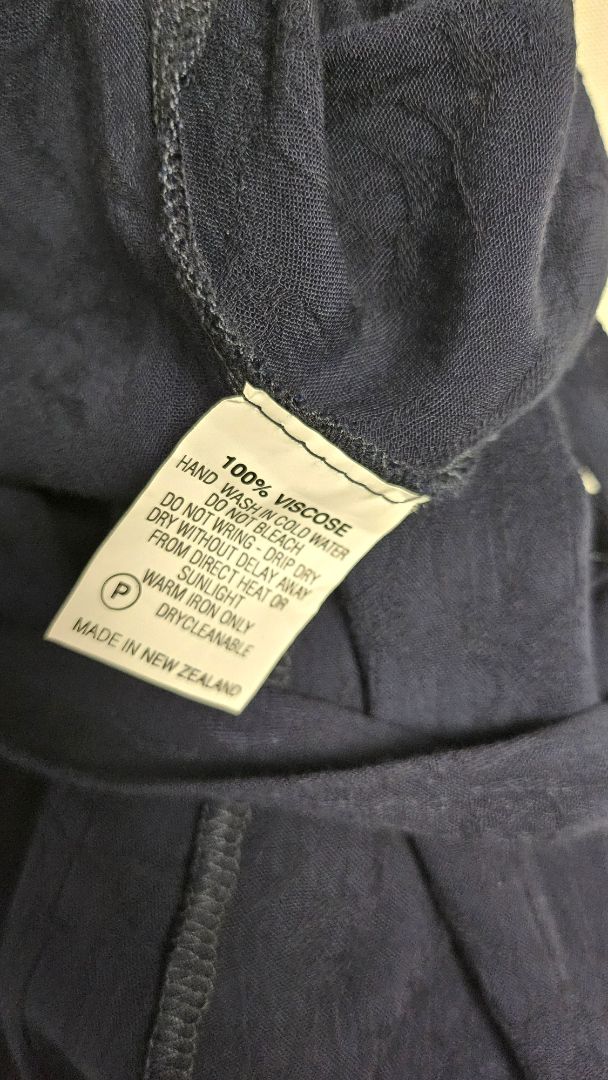 Lordship Linen Navy Wrap Dress (10)