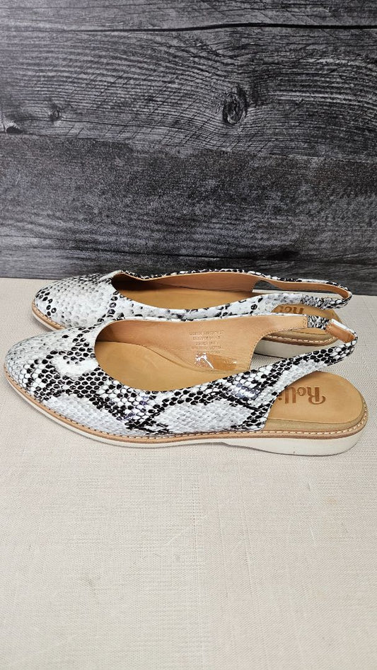 Rollie Reptile Slingback Flat (37)