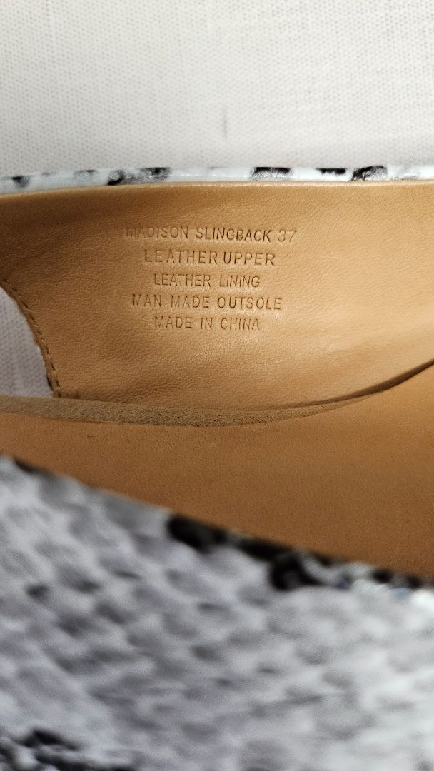 Rollie Reptile Slingback Flat (37)