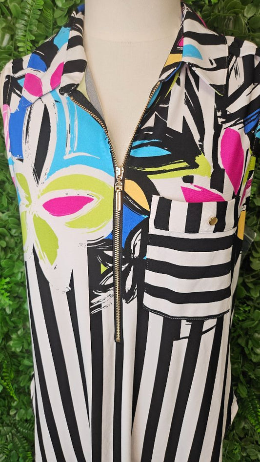 Frank Lyman Print Zip Top BNWT (12)