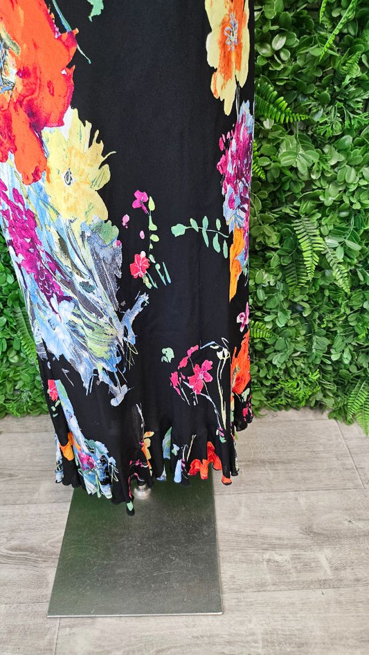 Cachet Floral Bias Cut Skirt (16)