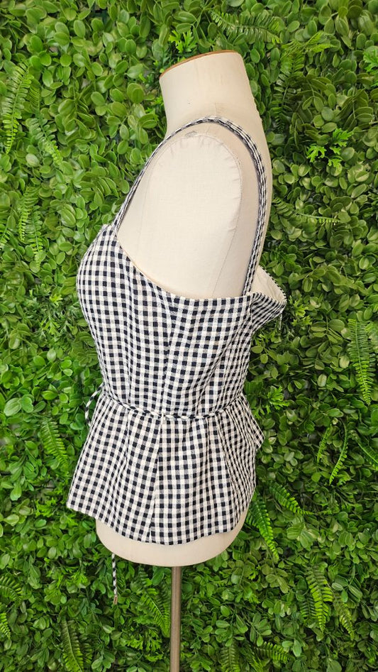 Forever New Gingham Bustier Top (12)