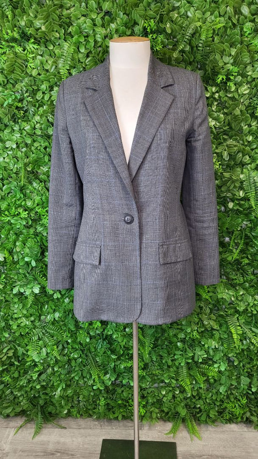 Repertoire Grey Check Blazer (8)