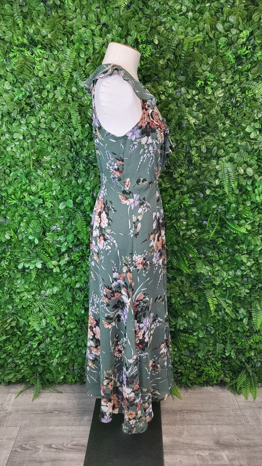 Repertoire Green Floral Allegra Dress (10)